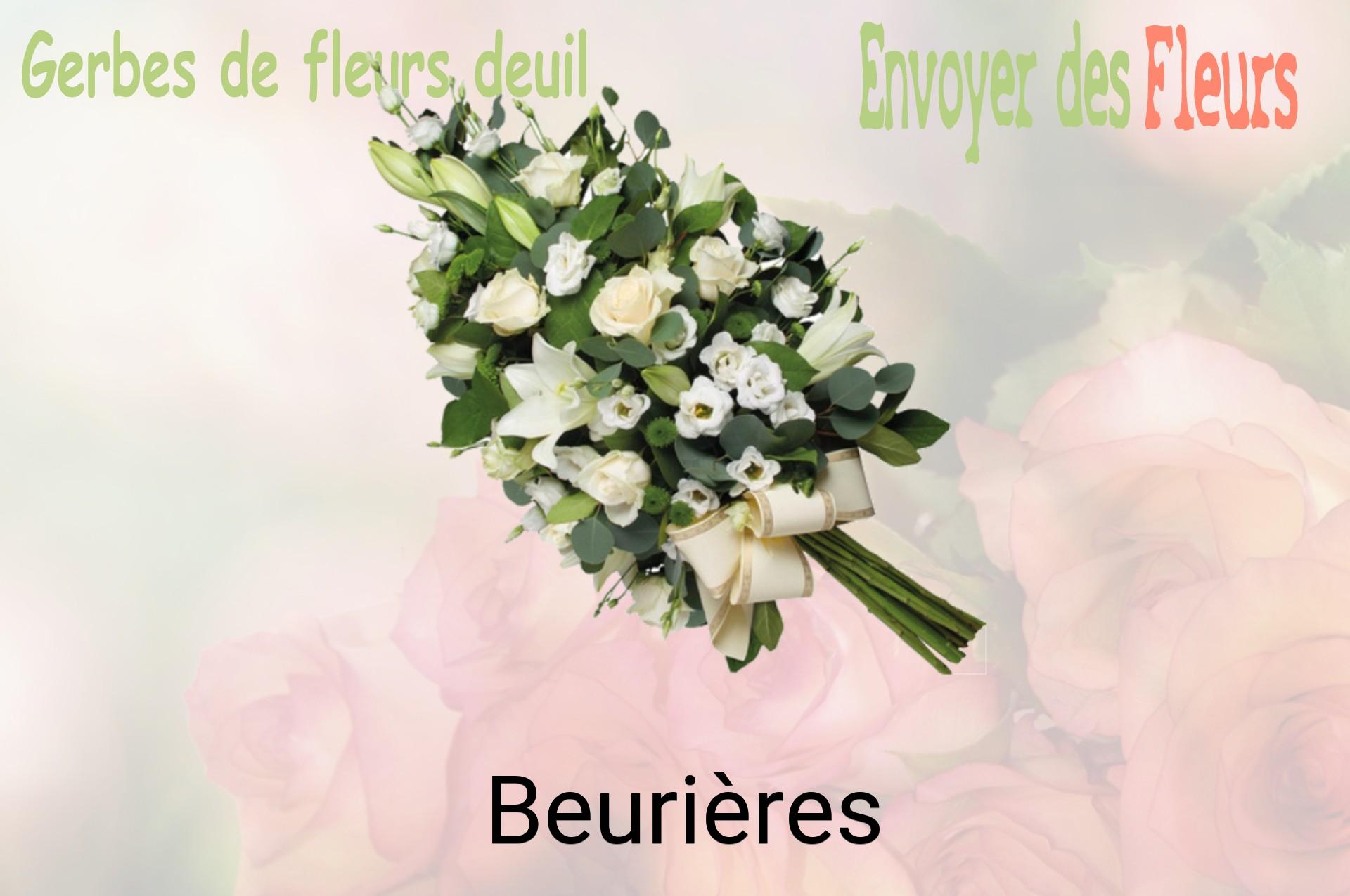 Gerbe de fleurs de deuil livrée à Beurières